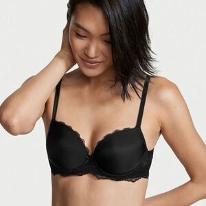 ✨VS Dream Angels Lightly-lined Smooth Demi Black Sz 34DD Bra✨